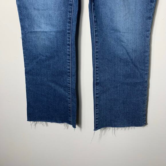 Womens Madewell Mid Rise Kick Out Jeans Raw Hem Size 29 EUC! - Picture 4 of 4